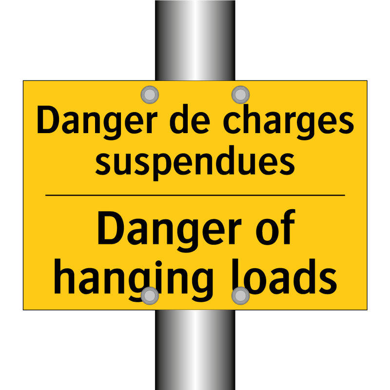 Danger de charges suspendues - Danger of hanging loads