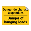 Danger de charges suspendues - Danger of hanging loads