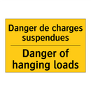 Danger de charges suspendues - Danger of hanging loads