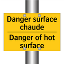 Danger surface chaude - Danger of hot surface