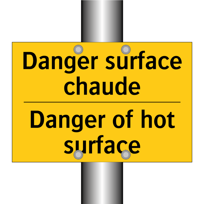 Danger surface chaude - Danger of hot surface