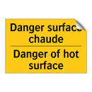 Danger surface chaude - Danger of hot surface