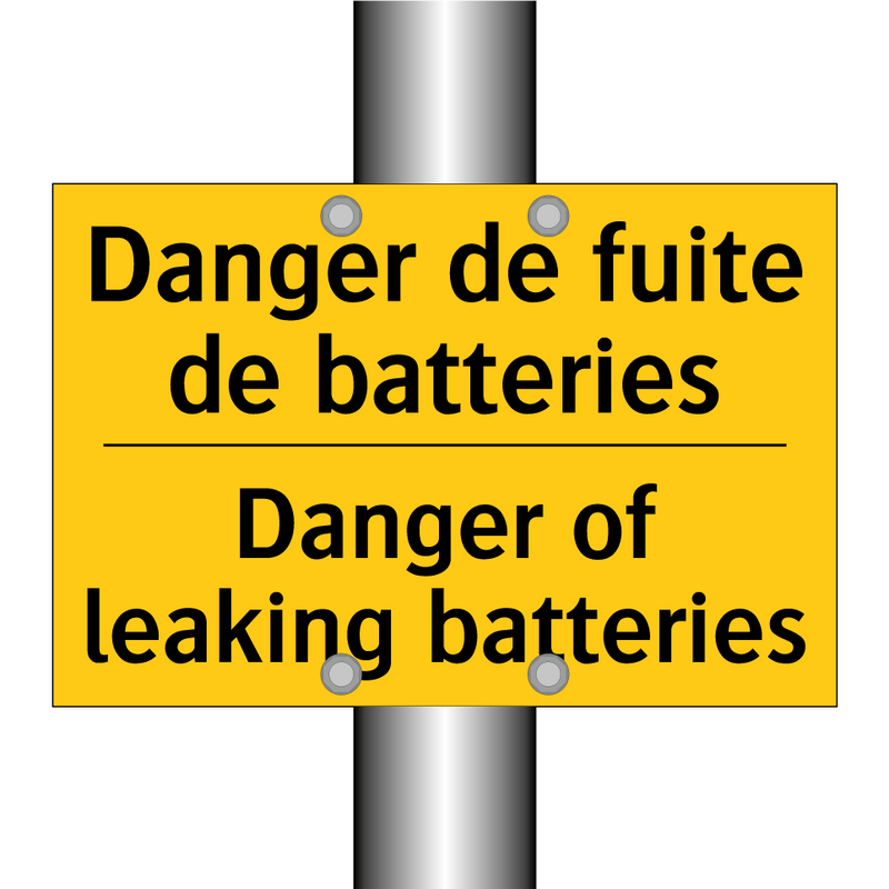Danger de fuite de batteries - Danger of leaking batteries