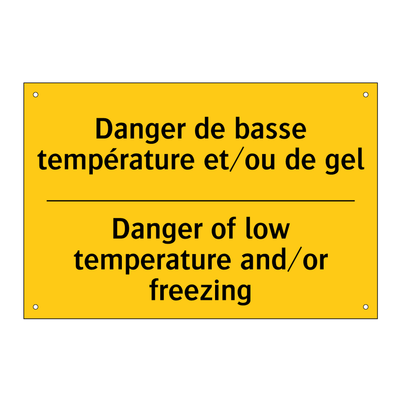 Danger de basse température et/ou  /.../ - Danger of low temperature and/or  /.../