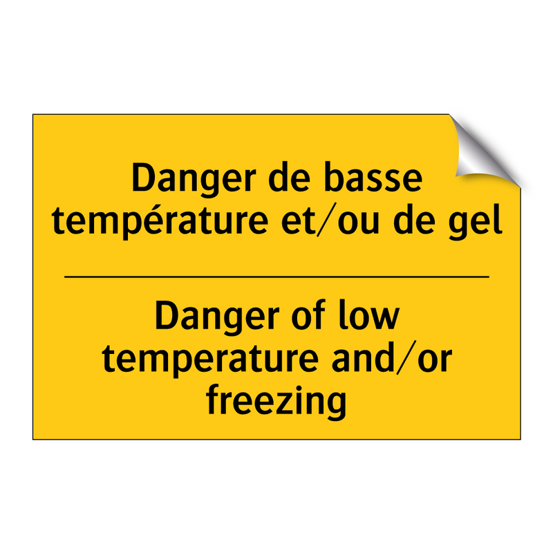 Danger de basse température et/ou  /.../ - Danger of low temperature and/or  /.../