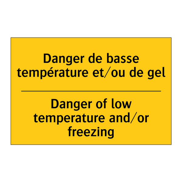 Danger de basse température et/ou  /.../ - Danger of low temperature and/or  /.../