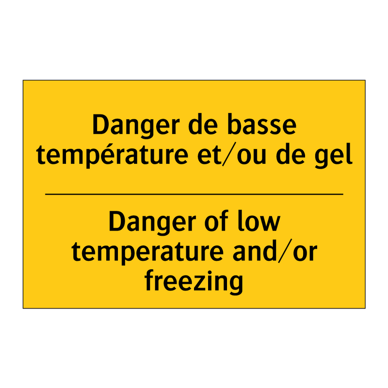 Danger de basse température et/ou  /.../ - Danger of low temperature and/or  /.../