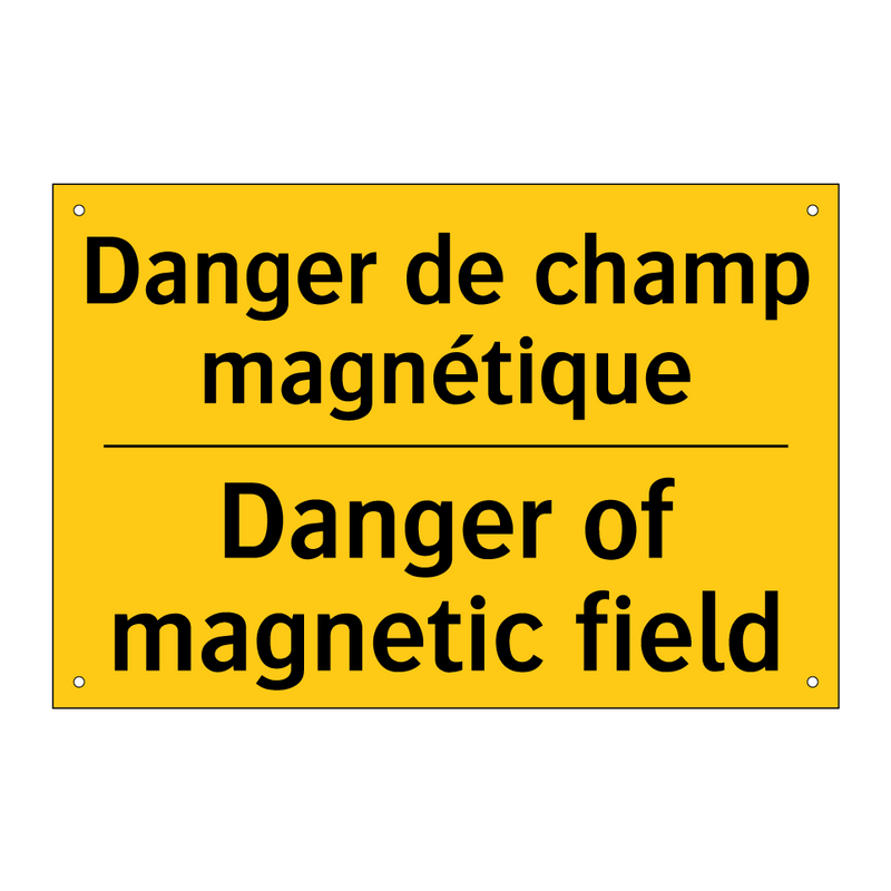 Danger de champ magnétique - Danger of magnetic field