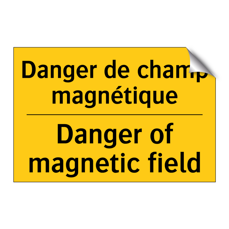 Danger de champ magnétique - Danger of magnetic field