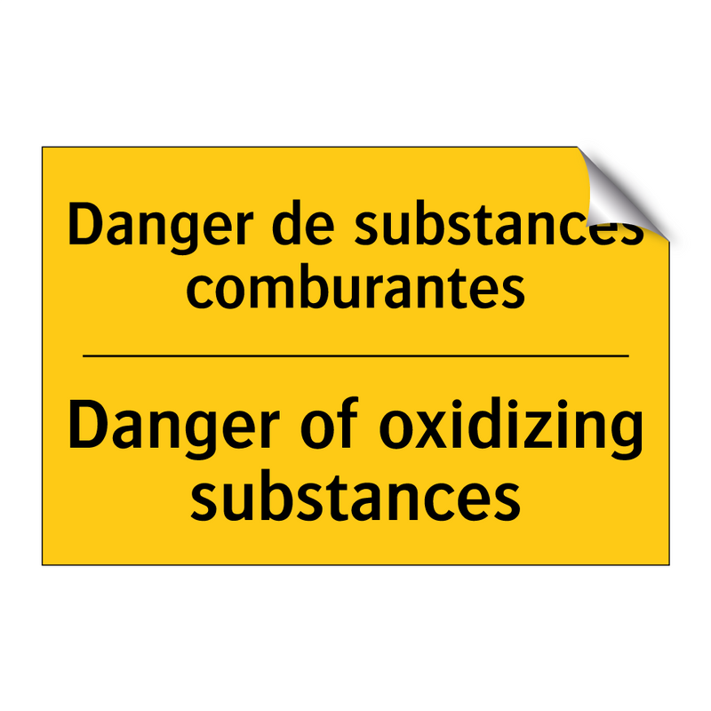 Danger de substances comburantes /.../ - Danger of oxidizing substances