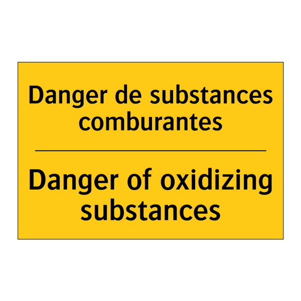 Danger de substances comburantes /.../ - Danger of oxidizing substances