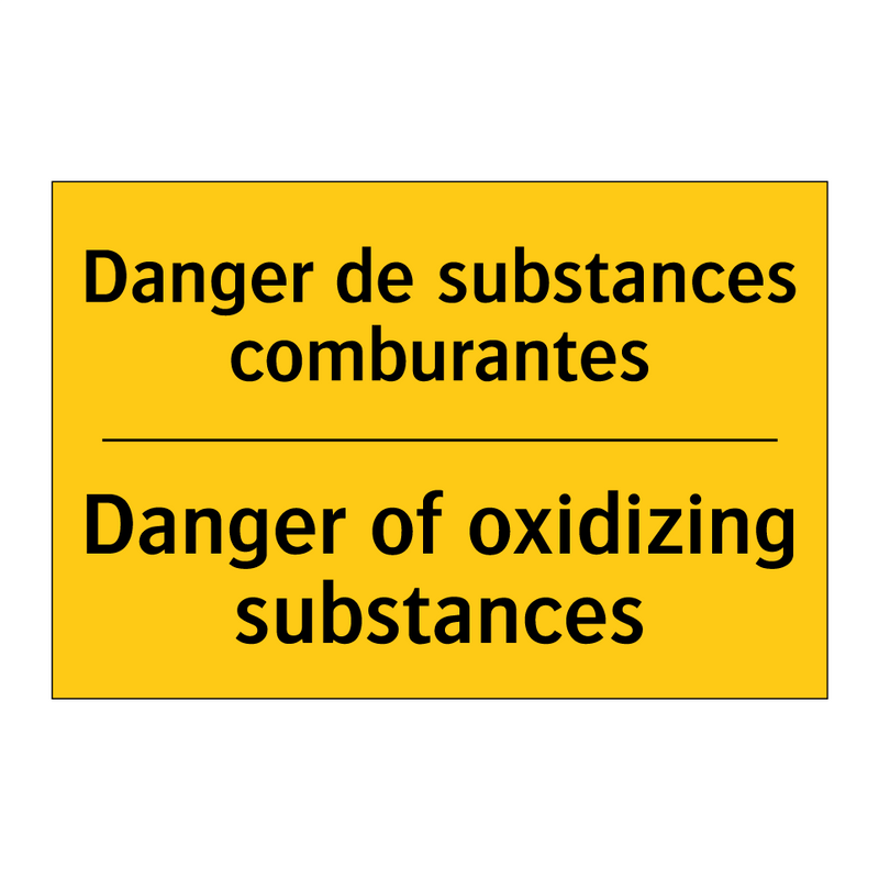 Danger de substances comburantes /.../ - Danger of oxidizing substances