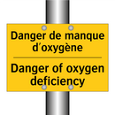 Danger de manque d'oxygène - Danger of oxygen deficiency