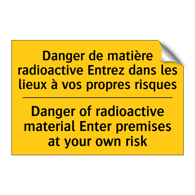 Danger de matière radioactive  /.../ - Danger of radioactive material  /.../