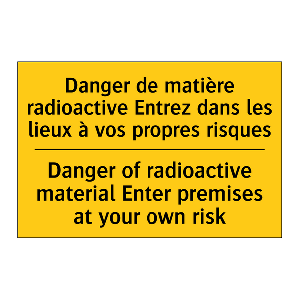 Danger de matière radioactive  /.../ - Danger of radioactive material  /.../
