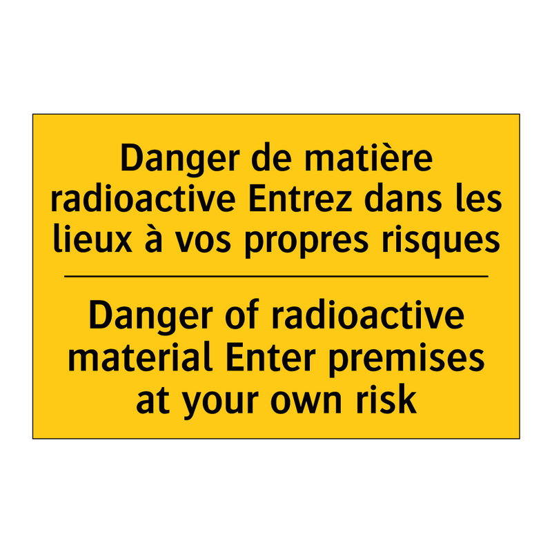 Danger de matière radioactive  /.../ - Danger of radioactive material  /.../