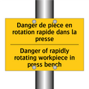 Danger de pièce en rotation rapide  /.../ - Danger of rapidly rotating workpiece  /.../