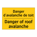 Danger d'avalanche de toit - Danger of roof avalanche