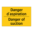 Danger d'aspiration - Danger of suction