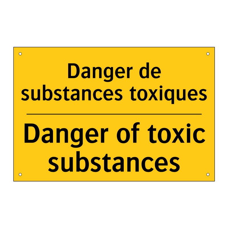 Danger de substances toxiques - Danger of toxic substances