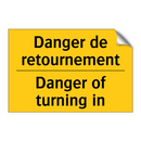 Danger de retournement - Danger of turning in