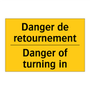 Danger de retournement - Danger of turning in