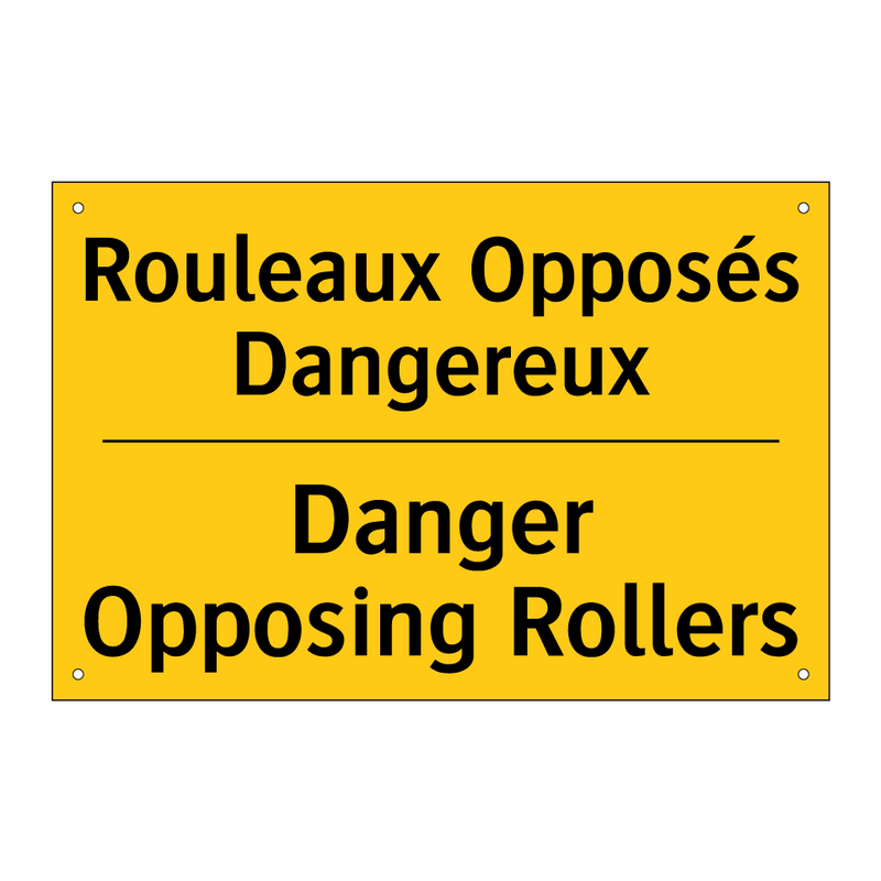 Rouleaux Opposés Dangereux - Danger Opposing Rollers