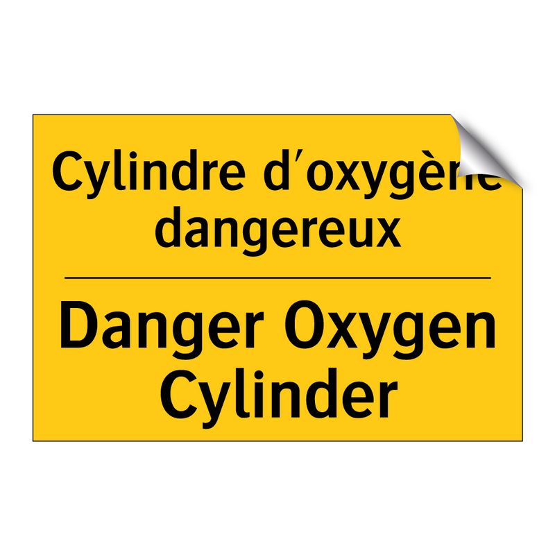 Cylindre d'oxygène dangereux - Danger Oxygen Cylinder