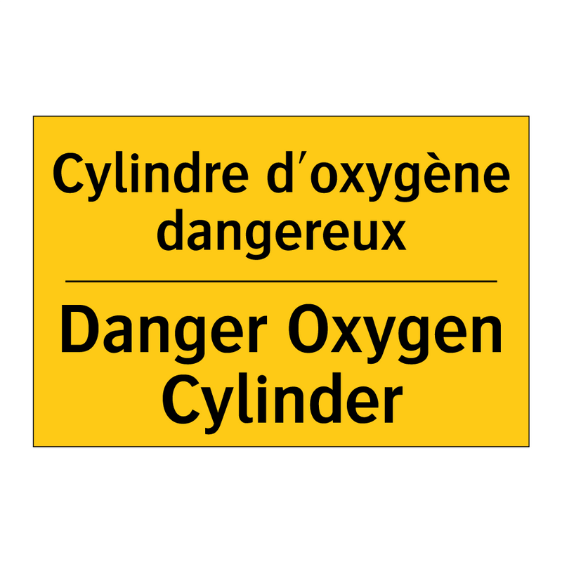 Cylindre d'oxygène dangereux - Danger Oxygen Cylinder