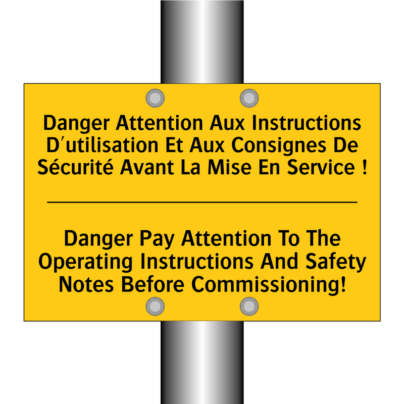 Danger Attention Aux Instructions  /.../ - Danger Pay Attention To The Operating  /.../
