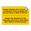 Danger Attention Aux Instructions  /.../ - Danger Pay Attention To The Operating  /.../
