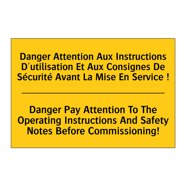 Danger Attention Aux Instructions  /.../ - Danger Pay Attention To The Operating  /.../