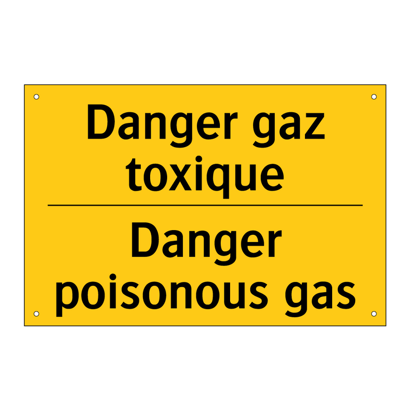 Danger gaz toxique - Danger poisonous gas