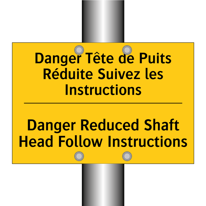 Danger Tête de Puits Réduite Suivez  /.../ - Danger Reduced Shaft Head Follow  /.../