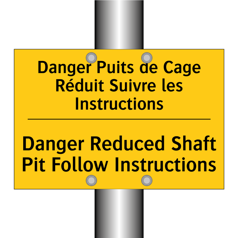 Danger Puits de Cage Réduit Suivre  /.../ - Danger Reduced Shaft Pit Follow  /.../