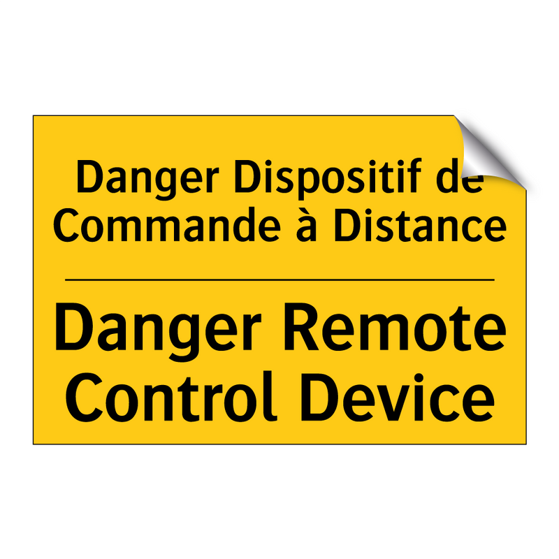 Danger Dispositif de Commande  /.../ - Danger Remote Control Device