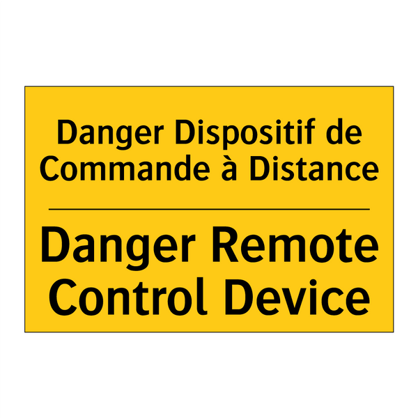 Danger Dispositif de Commande  /.../ - Danger Remote Control Device