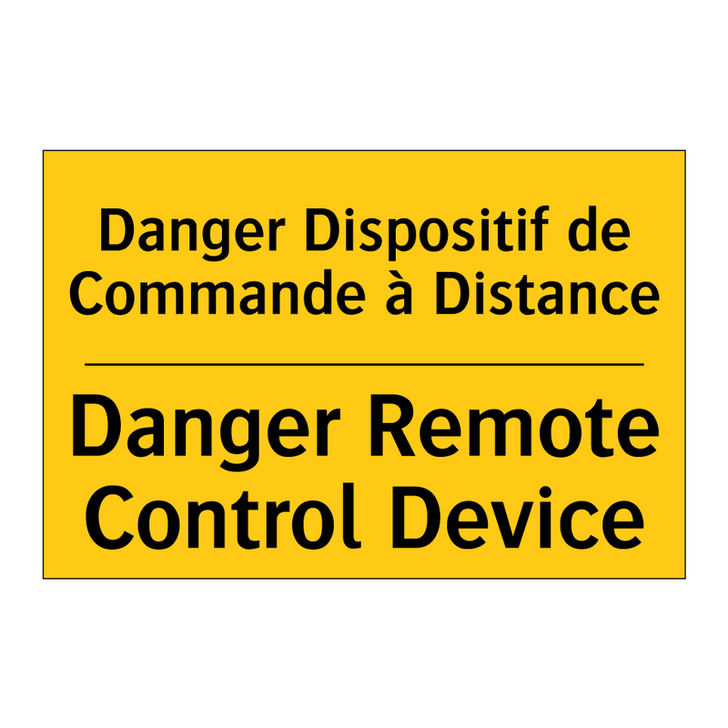 Danger Dispositif de Commande  /.../ - Danger Remote Control Device