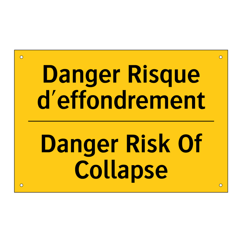 Danger Risque d'effondrement - Danger Risk Of Collapse