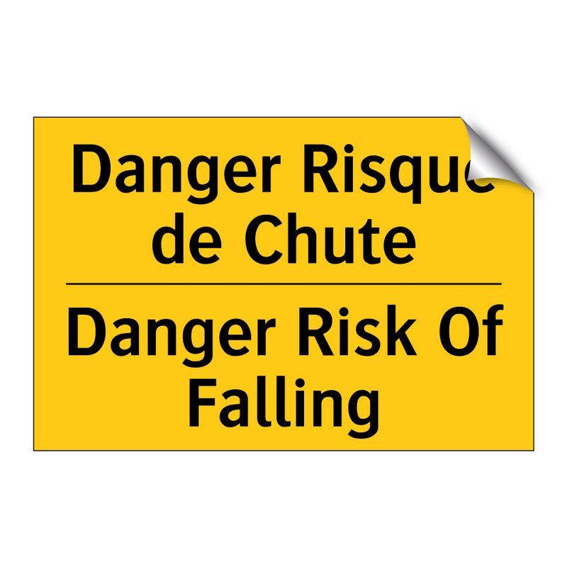 Danger Risque de Chute - Danger Risk Of Falling