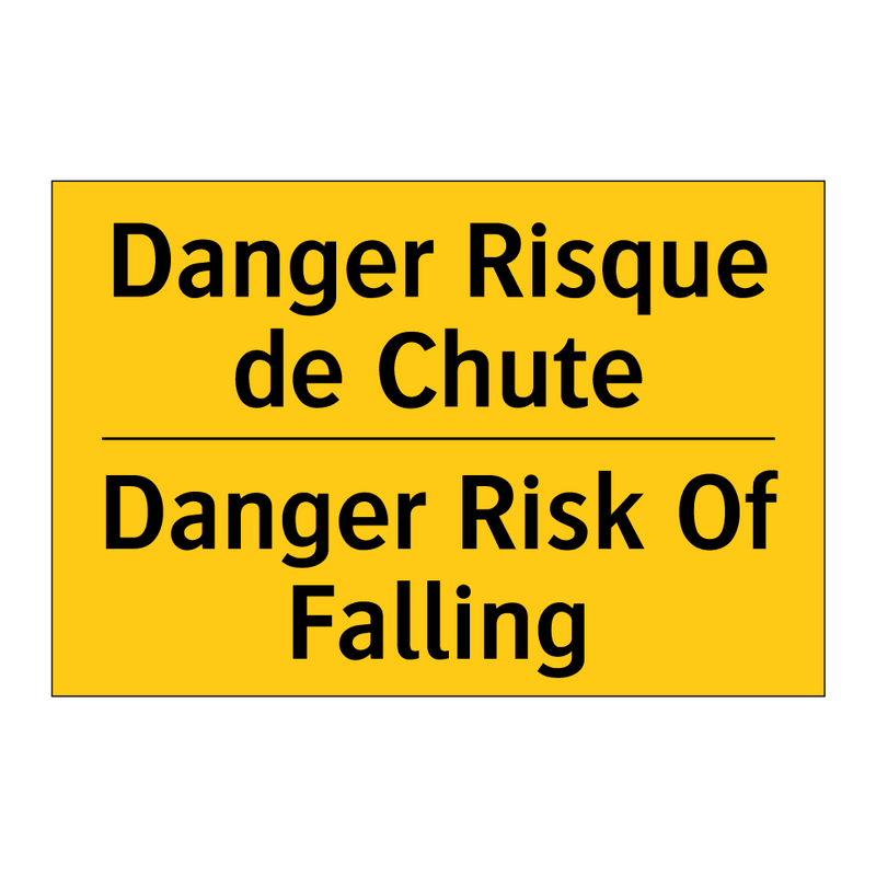 Danger Risque de Chute - Danger Risk Of Falling