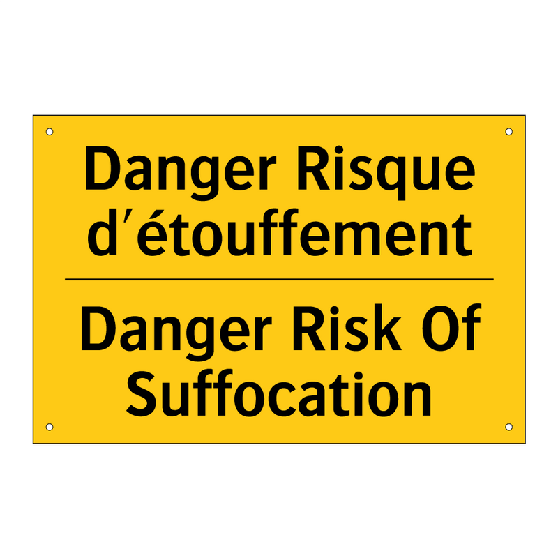 Danger Risque d'étouffement - Danger Risk Of Suffocation