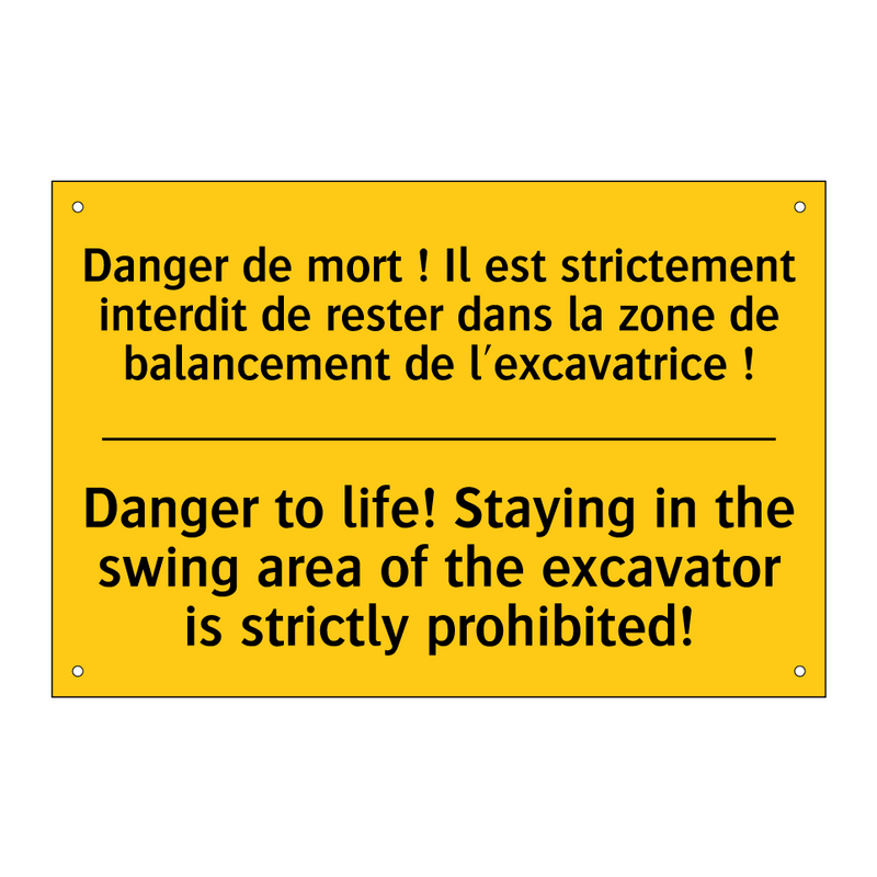 Danger de mort ! Il est strictement  /.../ - Danger to life! Staying in the  /.../