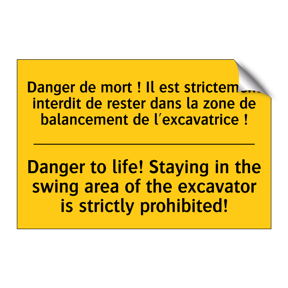 Danger de mort ! Il est strictement  /.../ - Danger to life! Staying in the  /.../