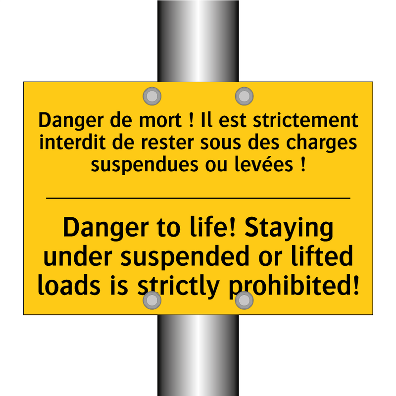 Danger de mort ! Il est strictement  /.../ - Danger to life! Staying under  /.../