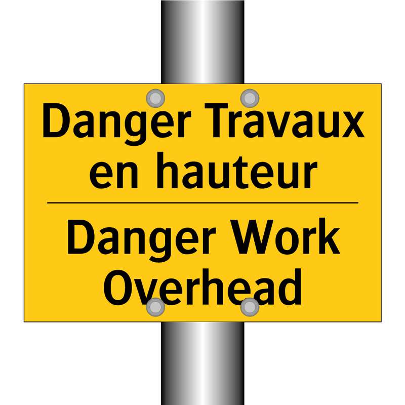 Danger Travaux en hauteur - Danger Work Overhead