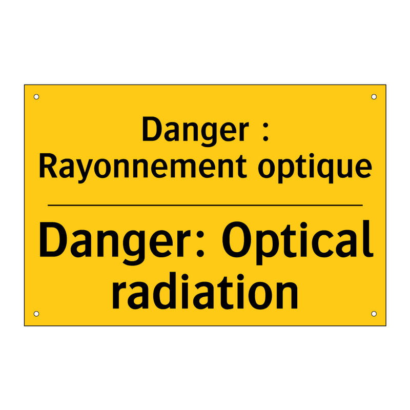 Danger : Rayonnement optique - Danger: Optical radiation