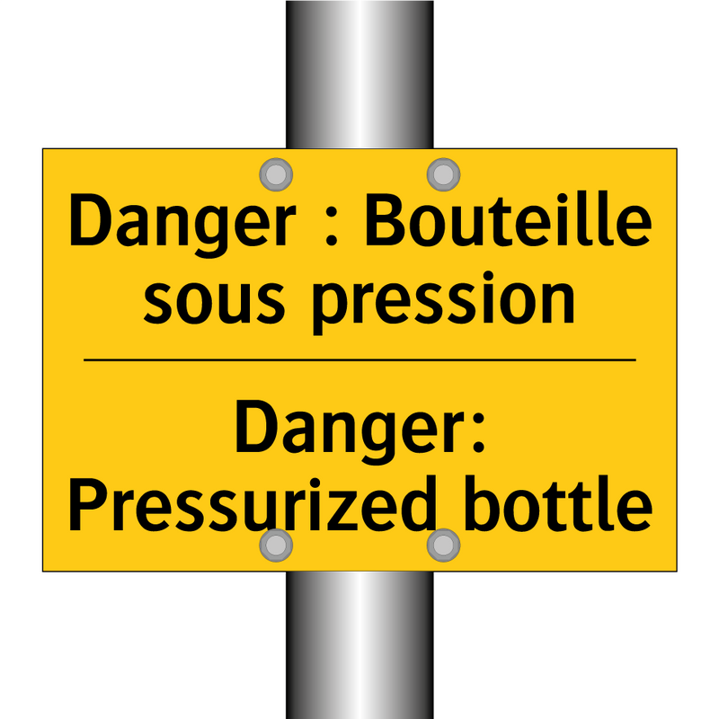 Danger : Bouteille sous pression /.../ - Danger: Pressurized bottle