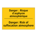 Danger : Risque d'asphyxie atmosphérique /.../ - Danger: Risk of suffocation atmosphere /.../