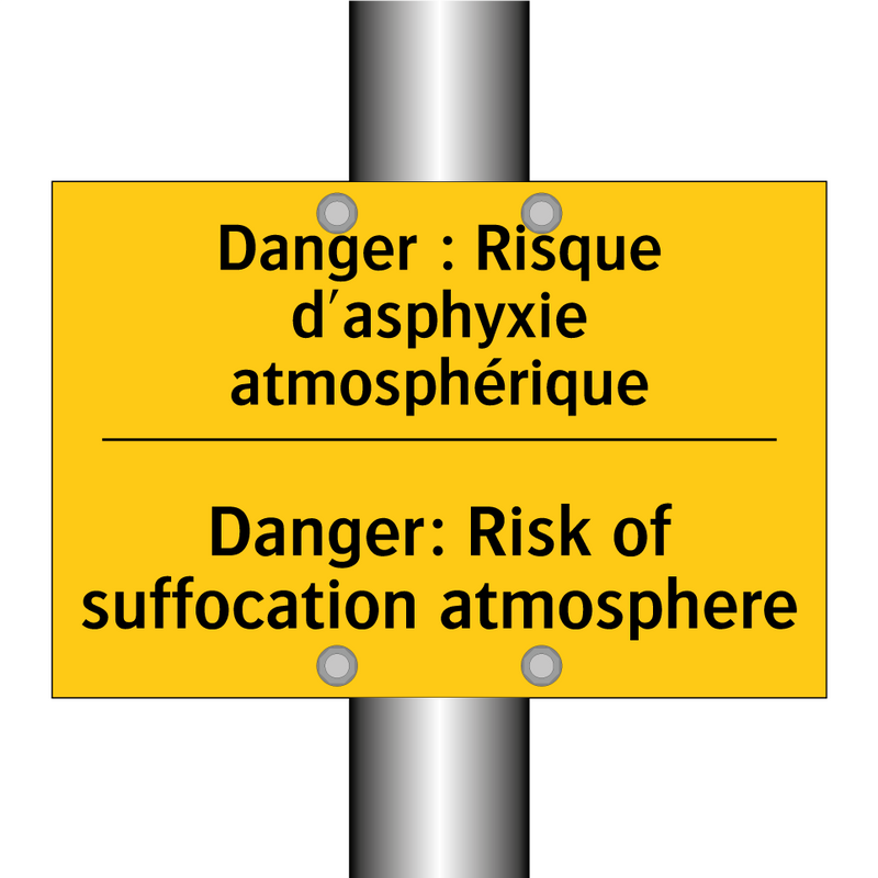 Danger : Risque d'asphyxie atmosphérique /.../ - Danger: Risk of suffocation atmosphere /.../